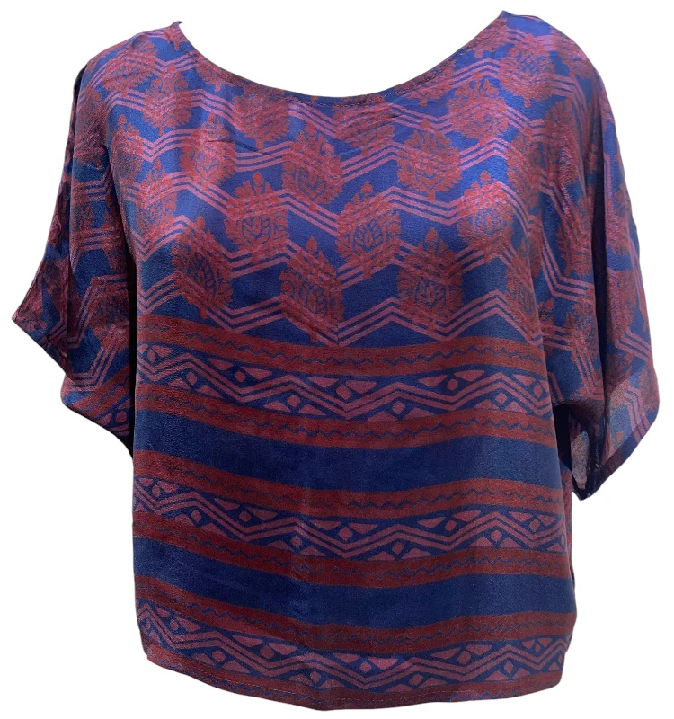 Weekend Discounts to Grab PRC4756 Avatar Pure Silk Boxy Top