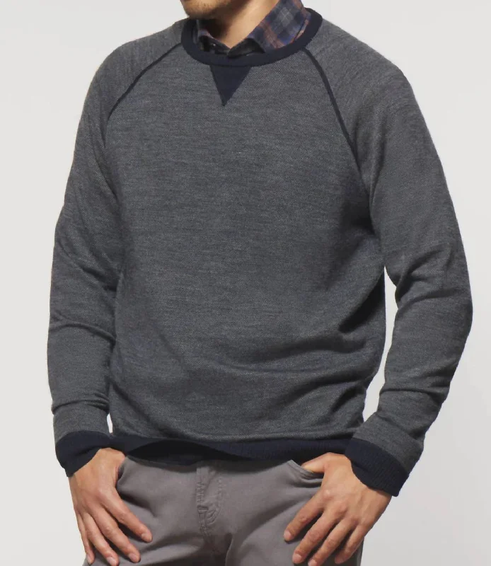 Weekend Price Cuts Galore Boggs Merino Wool Crew Neck Sweater In Navy