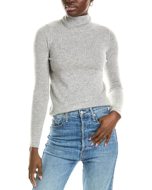 Today Only sofiacashmere Roll Cuff & Hem Turtleneck Sweater