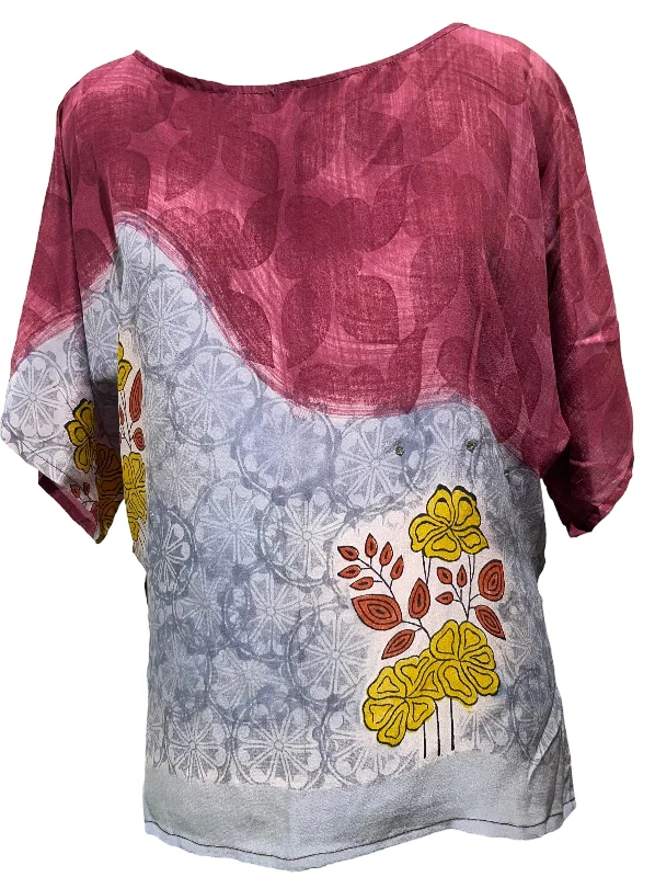 Weekend Deals That Dazzle PRC4106 Avatar Pure Silk Side Slit Top