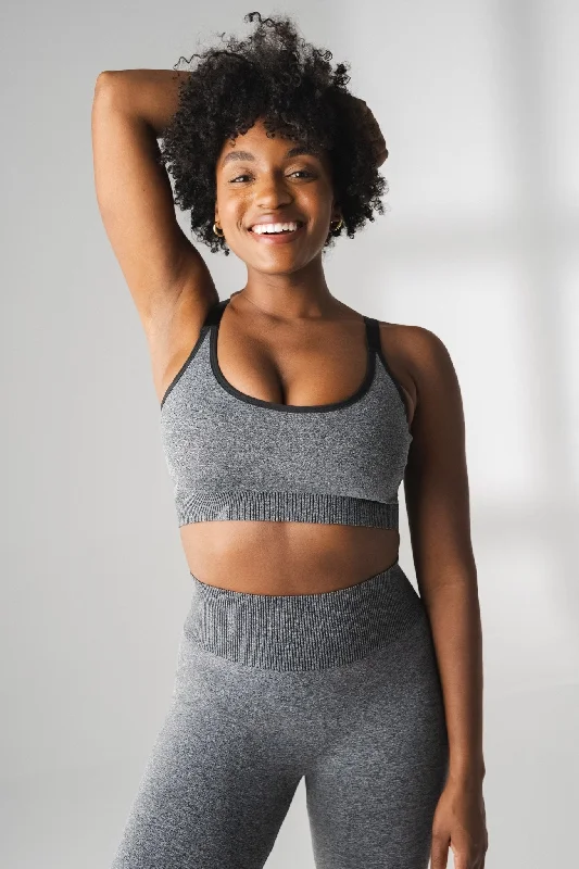 Half Price Vitality Formation Scoop Bra - Midnight Heather
