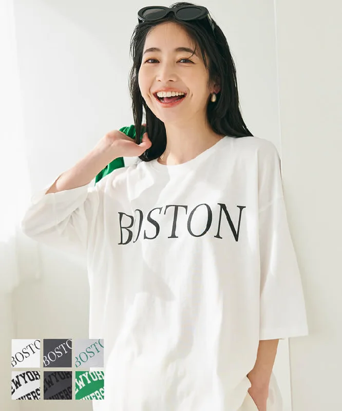 Sale Event Tシャツ レディース ロゴプリント ロゴTシャツ 英字ロゴ ビックシルエット 半袖 プルオーバー メール便可 24ss coca コカ