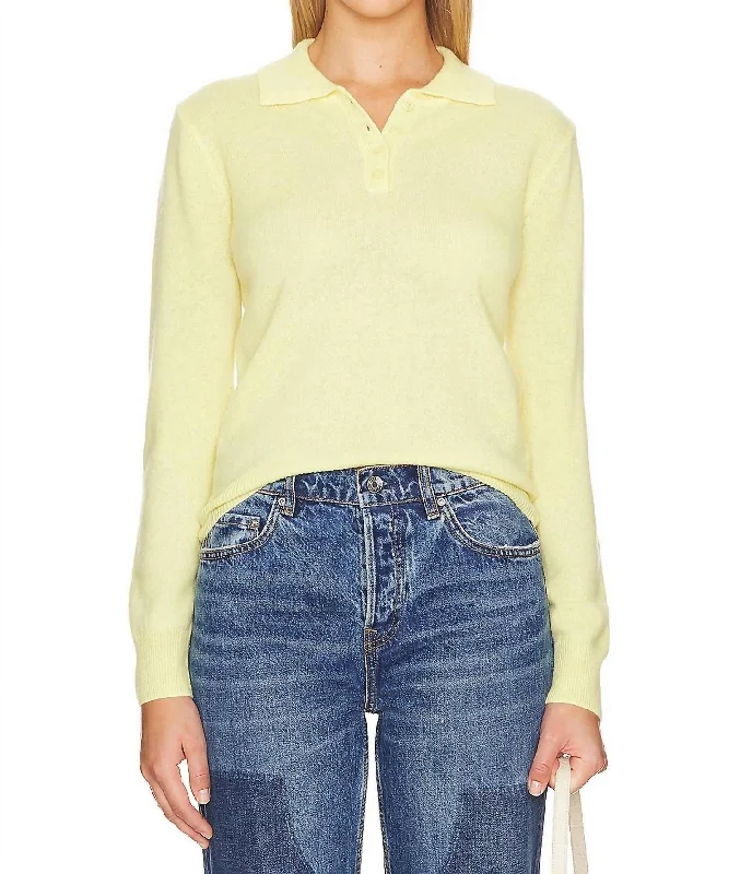 Weekend Savings Spree Pina Polo Sweater In Butter