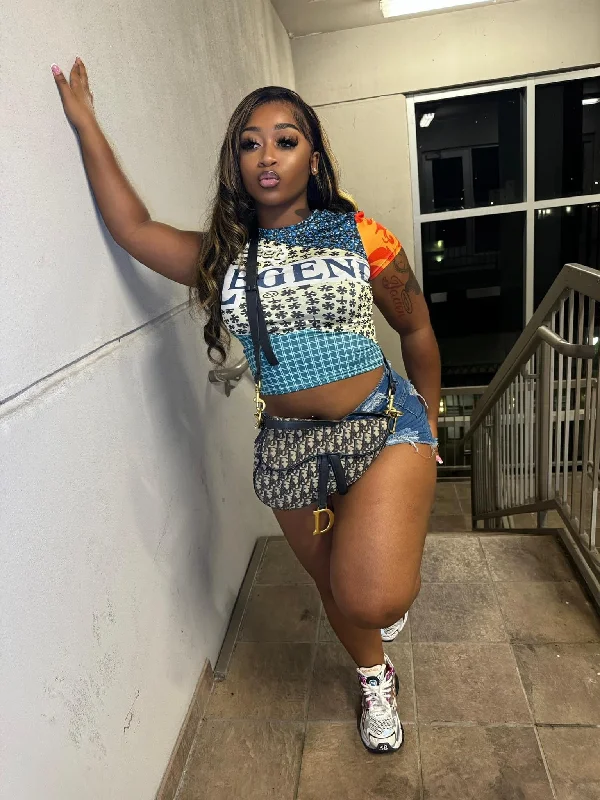 Exclusive Deal Legend Multicolor Crop Top