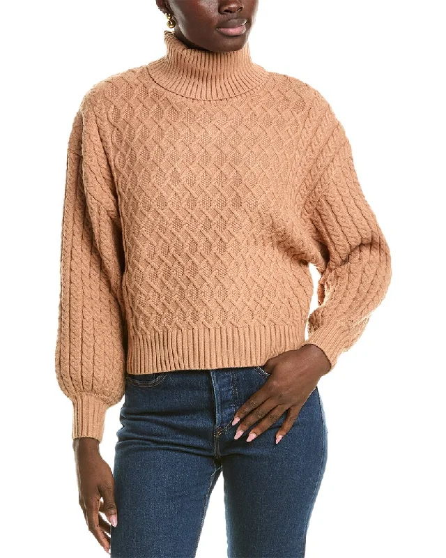 Don't Miss Out T Tahari Balloon Sleeve Turtleneck Sweater