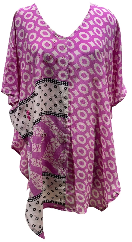 Overstock Clearance PRC5192 Avatar Pure Silk Waterfall Top