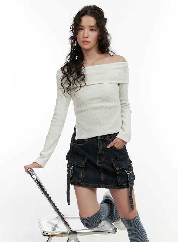 Major Deal Off Shoulder Slim Fit Top ON404