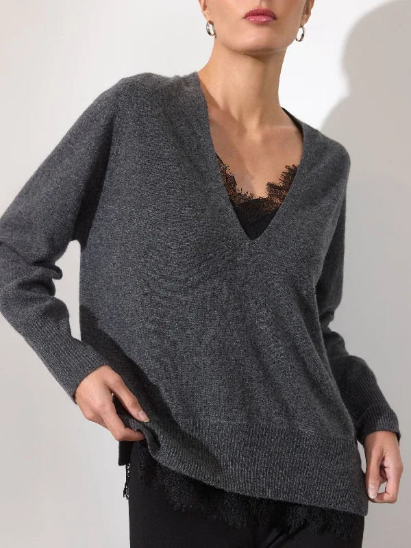 Reduced Rates The Lace Vee Looker Pullover