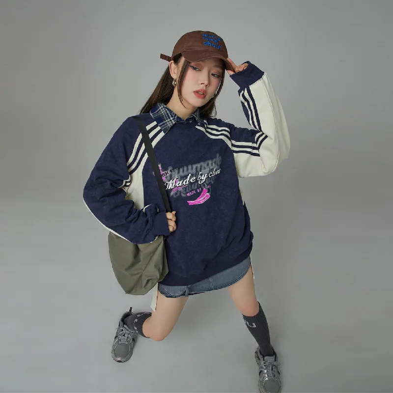 Stock Up Fireworks At Night Printed Raglan Sweatshirt