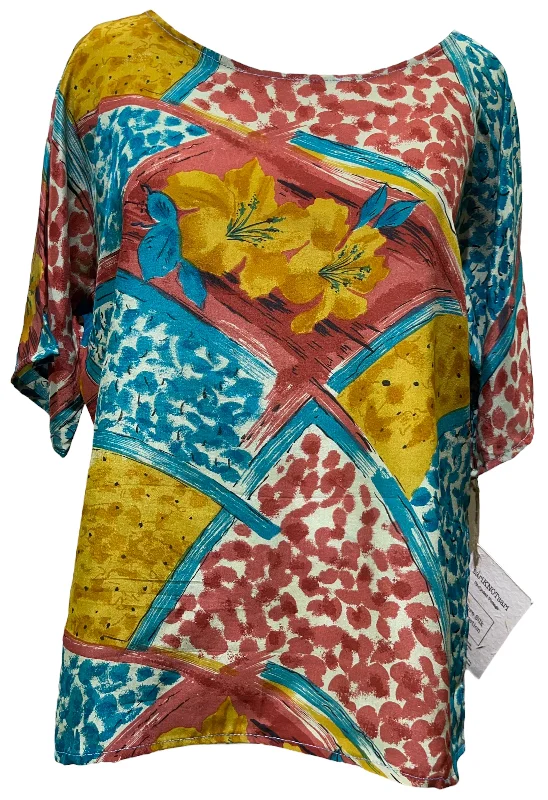 Weekend Discounts to Delight PRC4631 Avatar Pure Silk Side Slit Top