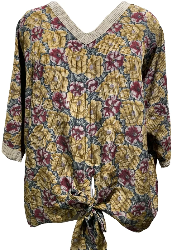 Special Offer Alethea Garstin Avatar Pure Silk Front Tie Top