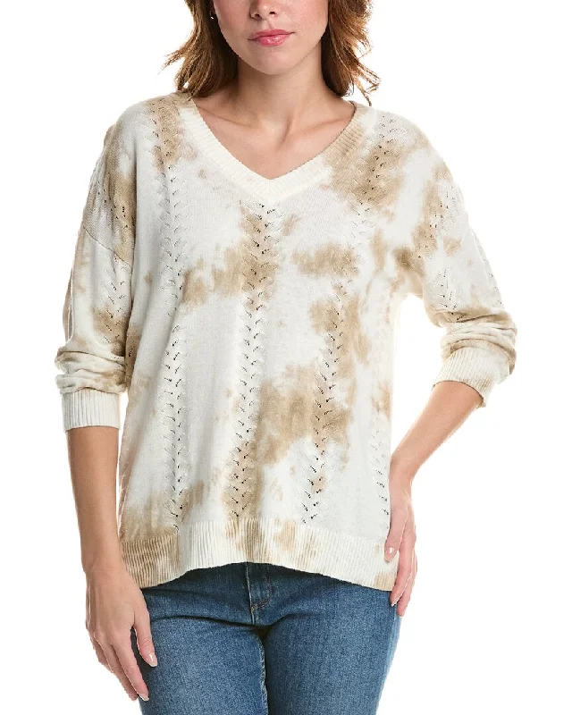Deal of the Day Edinburgh Knitwear Tie-Dye Stitch Linen-Blend Sweater