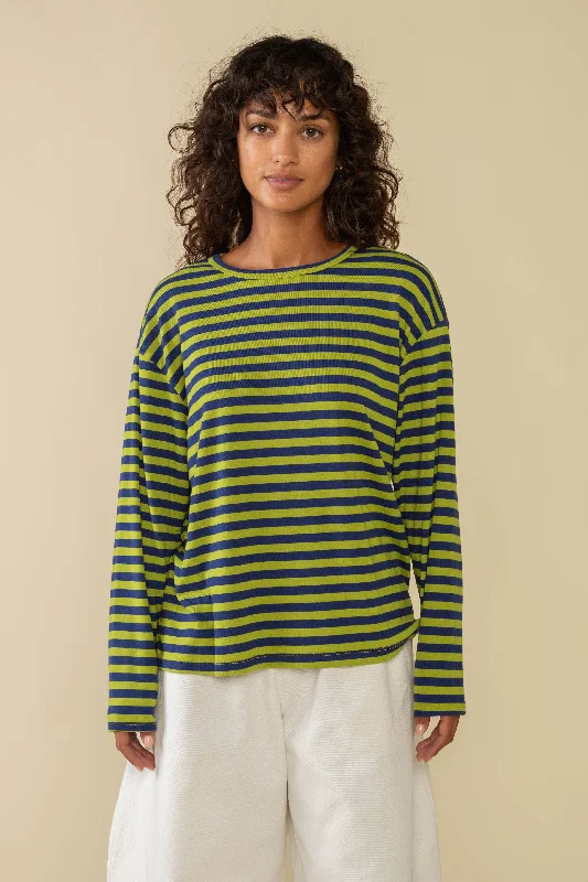 Weekend Savings Fiesta Culver Striped Rib Knit Long Sleeve Tee