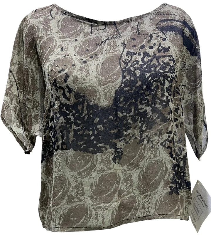 Limited Supply PRG5082 Sheer  Avatar Pure Silk Boxy Top