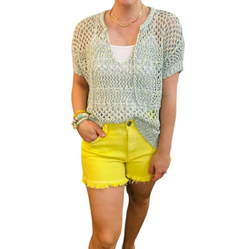 Weekend Discounts to Relish Zamira Knit Sweater In Lime Multi
