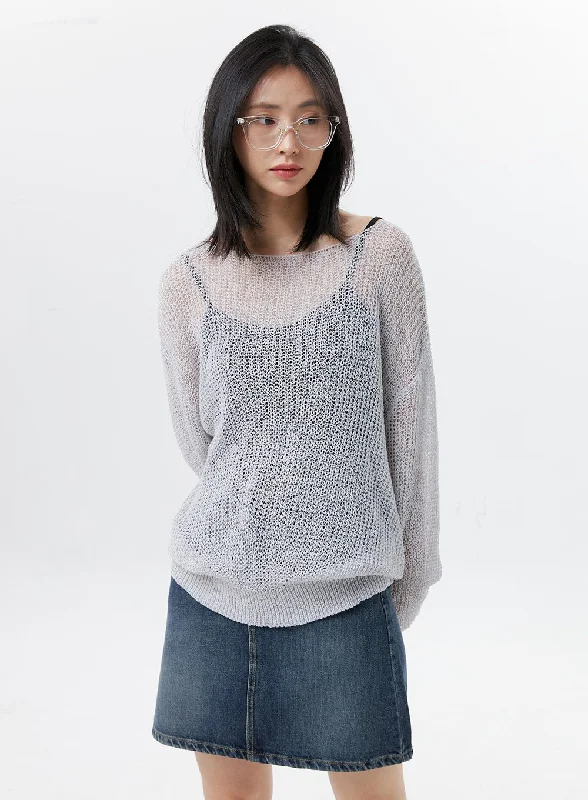 Epic Value Oversized Mesh Sweater OL328