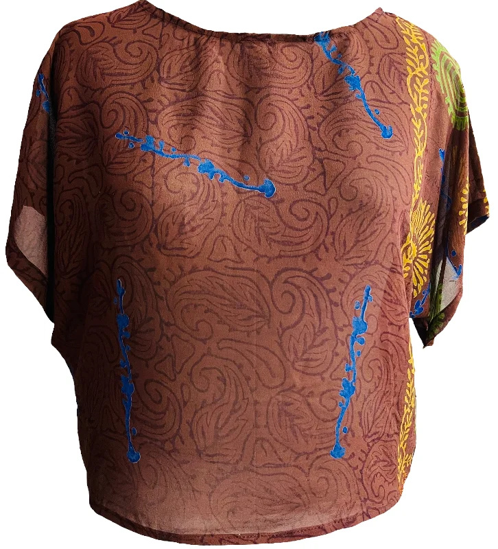 Weekend-Only Price Drops La Vallée Sheer Avatar Pure Silk Boxy Top