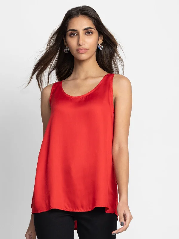 Weekend Savings Spectacular Red Keyhole Tank Top