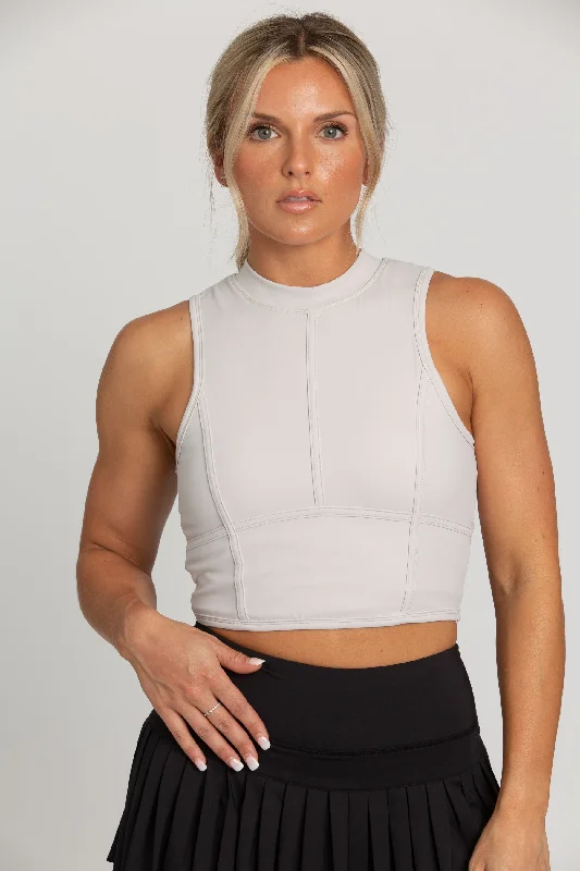 Smoke Sleeveless Crop Top