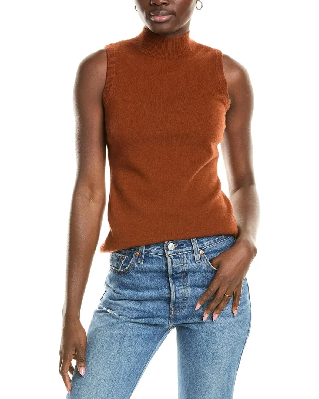 Quick Deals sofiacashmere Mock Neck Cashmere Tank