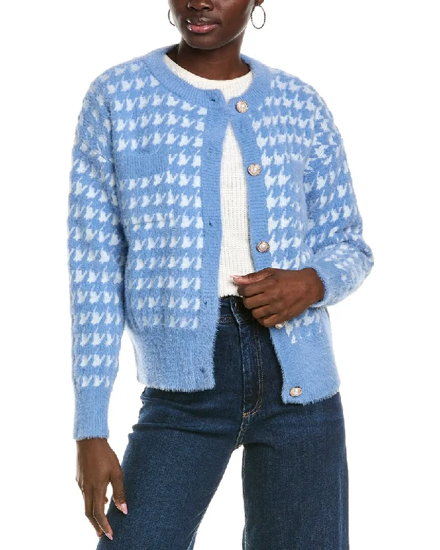 Weekend Price Cuts Galore To My Lovers Fuzzy Houndstooth Cardigan