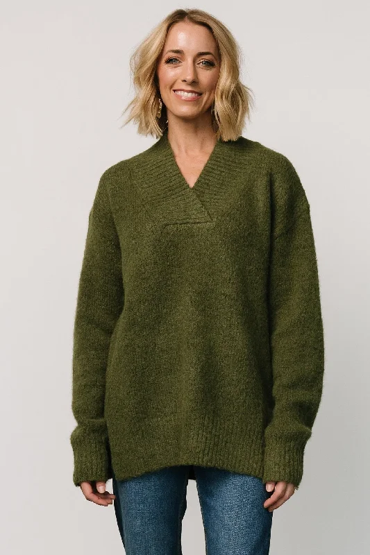 Can't Beat Calgary Oversized Sweater | Olive