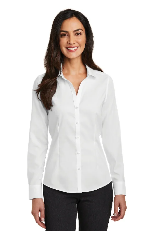 Exclusive Weekend Offers Inside Red House Womens Pinpoint Oxford Wrinkle Resistant Long Sleeve Button Down Shirt - White - Closeout Exclusive Weekend Offers Inside Red House Womens Pinpoint Oxford Wrinkle Resistant Long Sleeve Button Down Shirt - White - Closeout