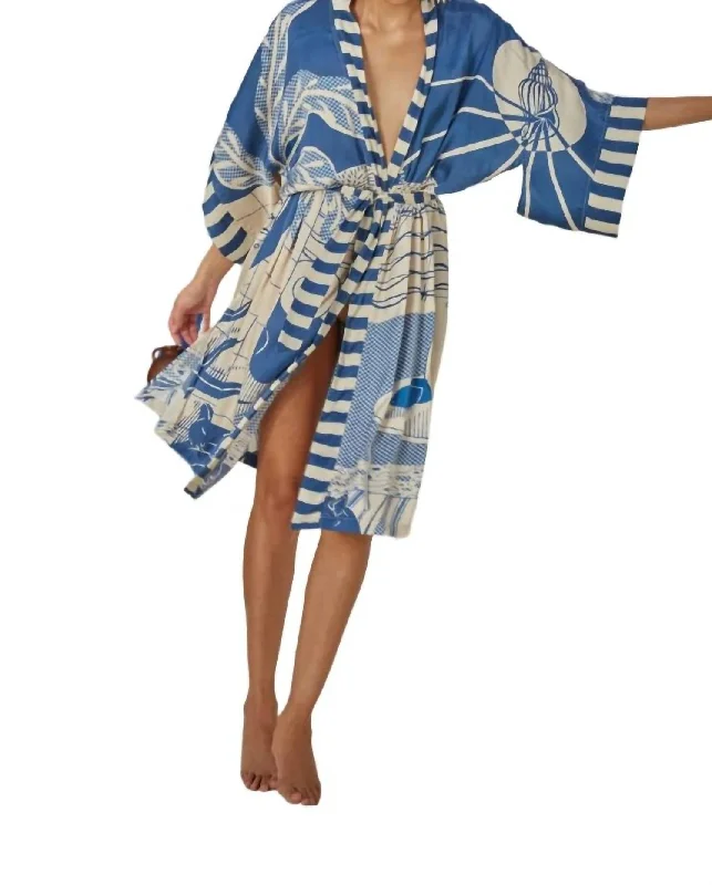 Weekend Savings Sensation Helen Kimono In Playa Print