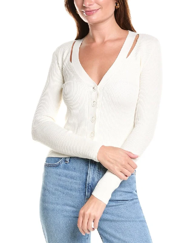 Final Offer 27 Miles Malibu Cutout Cashmere-Blend Cardigan
