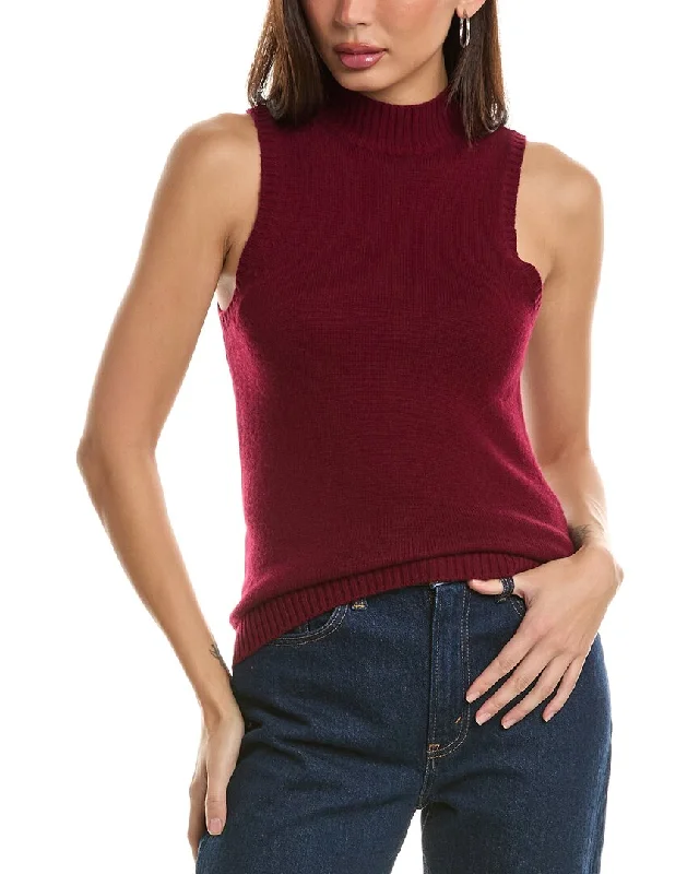Can't Beat Hannah Rose Mock Neck Wool & Cashmere-Blend Sweater