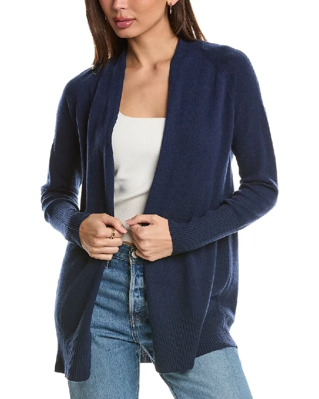 Weekend Discounts to Celebrate Forte Cashmere Rib Detail Cashmere Cardigan