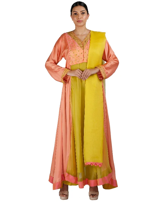 Your Weekend, Your Savings Peach and Green Salwar
