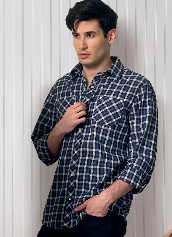 Special Discount Butterick 6841 Unisex Button-Down Shirts Pattern