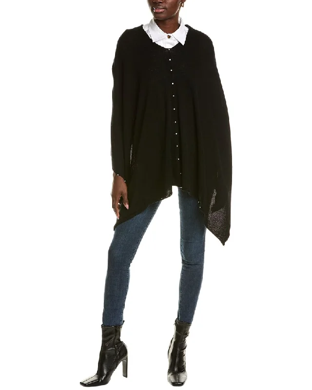 Unbeatable Deal sofiacashmere Pearl Trim Wool & Cashmere-Blend Poncho