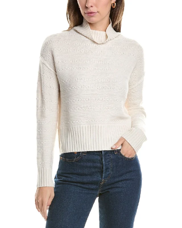 Extra Discount Forte Cashmere Crop Textured Cashmere Sweater