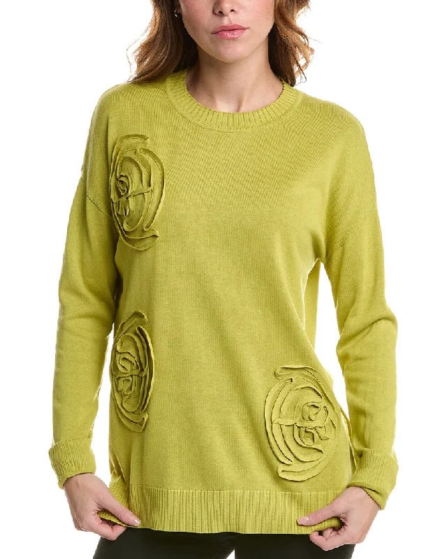 Half Price Edinburgh Knitwear Flower Silk-Blend Sweater
