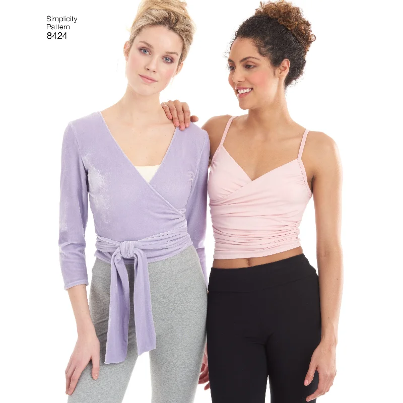 Simplicity Pattern 8424 knit leggings in two lengths and three top options