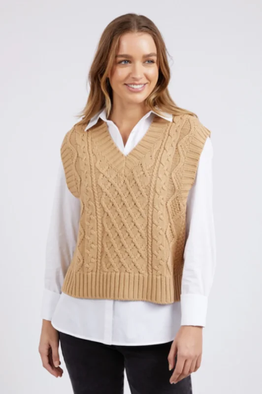 Eva Knitted Vest - Tan