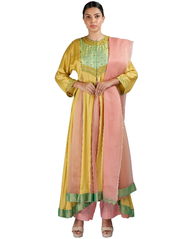 Weekend Savings Spectacular Yellow and Pink Salwar