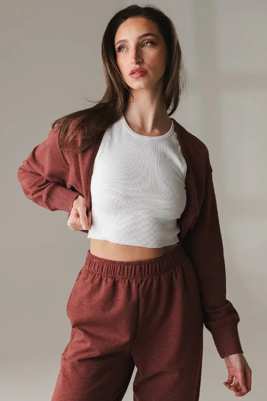 Year-End Clearance Vitality Studio Shrug - Rosewood Marl