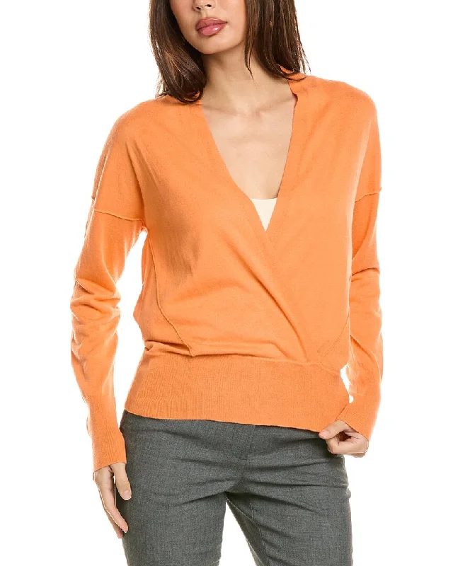 One-Day Only Forte Cashmere Surplice Cashmere-Blend Pullover
