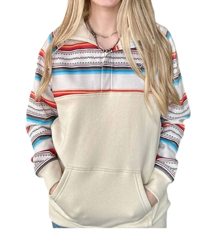 Lowest Rates Serape 1/4 Zip Pullover In Cream