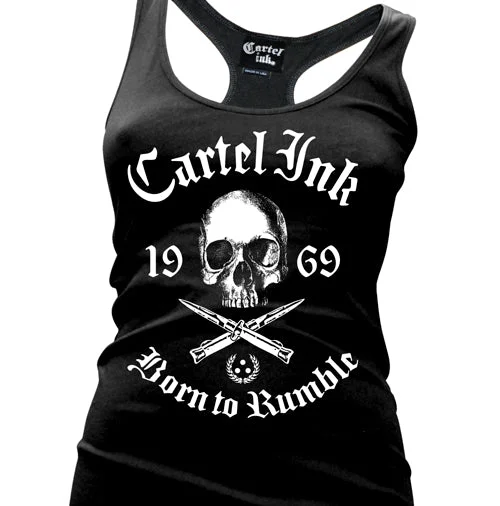 Weekend Wonders Await! Born To Rumble Women's Racer Back Tank Top