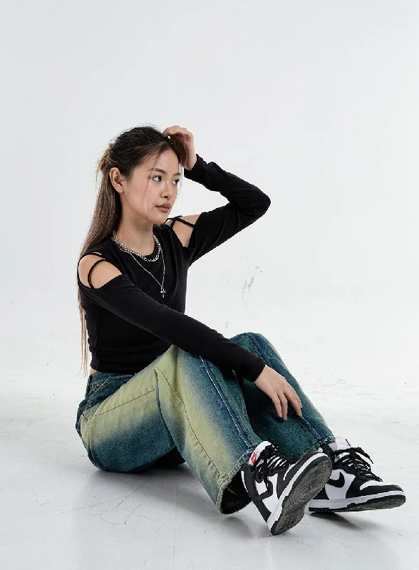 Limited Supply Simple Off Shoulder Crop Top CO04