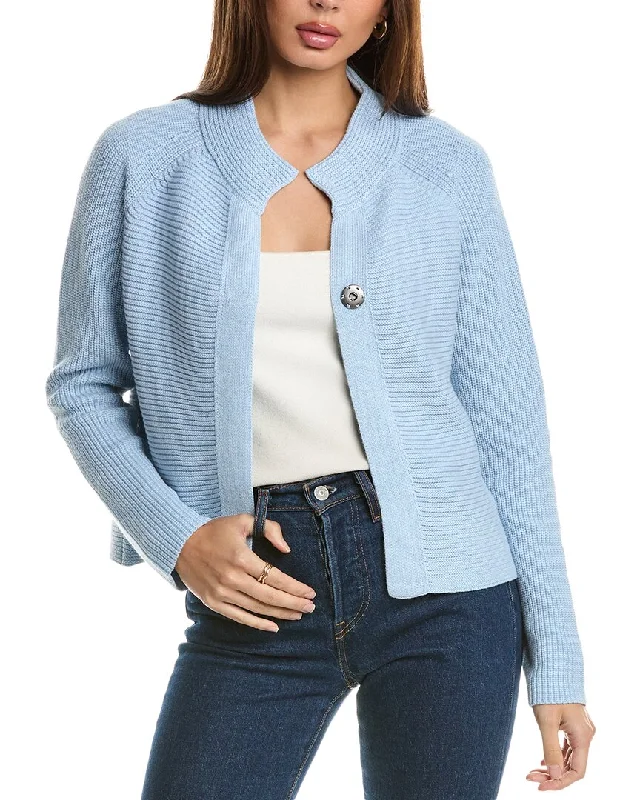 Weekend Sale: Don't Miss Out Forte Cashmere Rib Mock Cardigan