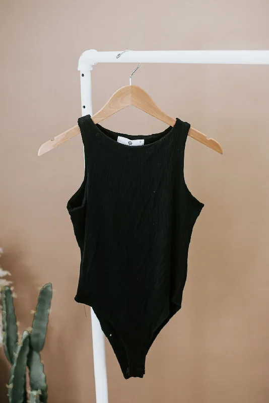 Something Simple Bodysuit , Black