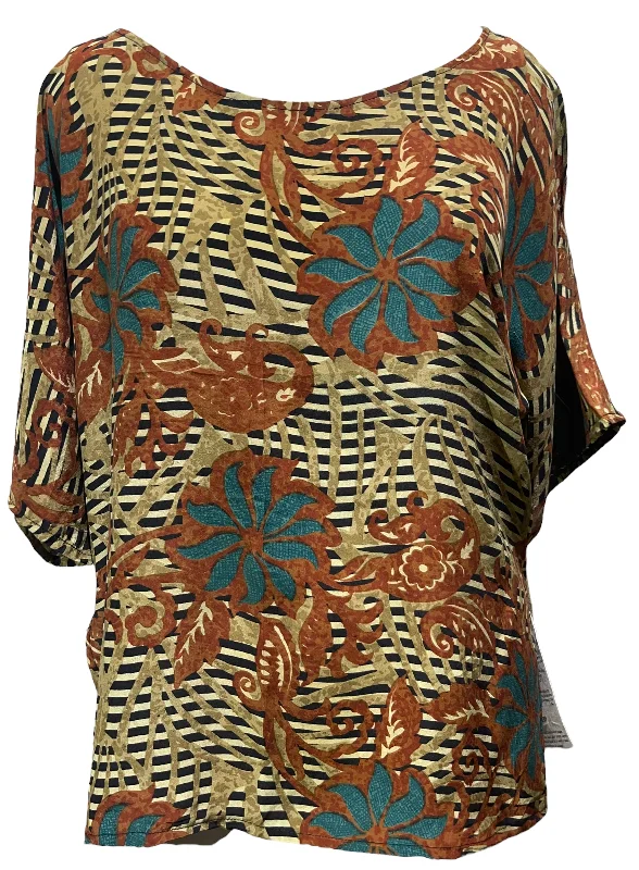 Weekend Bargains to Cherish PRC4634 Nirvana Pure Silk Side Slit Top