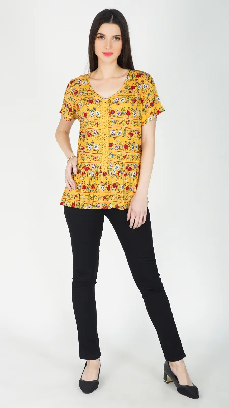 Hurry In Porto Top with Designer Lace