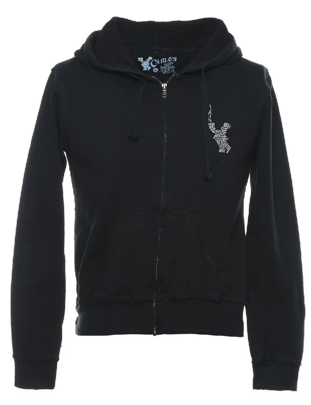 Studded Carlo's Printed Hoodie - S