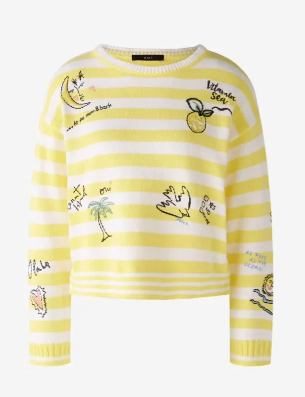 Weekend Savings Extravaganza Pullover Cotton Sweater In Yellow